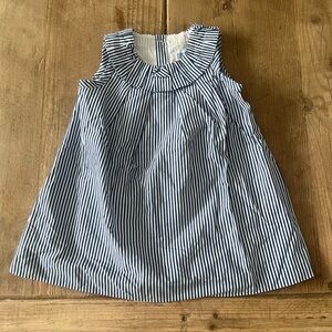 Jacadi Blue and White Striped Dress